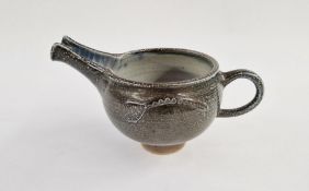 Sheila Casson (b.1930) for Wobage Pottery, a salt-glazed pourer with applied decoration, impressed