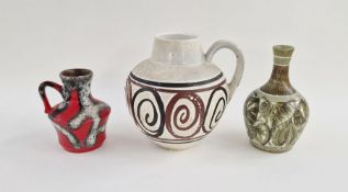 Glyn Colledge (1922-2000) for Denby, a stoneware vase with brushwork floral decoration, height, 21.