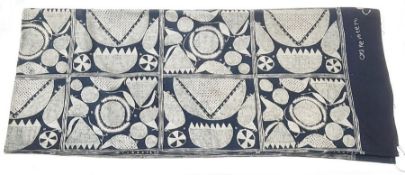 'Adire eleko'  Nigeria, indigo dyed cotton, decorated with starch-resistant patterns, 'ori ire ni