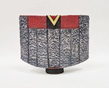 Philip Evans (b.1959) Large stoneware vessel of spade form with textured exterior surface covered in