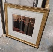 Pair mid 20th century botanical colour prints, wild flowers, oak framed and glazed Signed limited