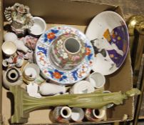 Collection of mainly Japanese ceramics including charger, covered pots, etc (1 box)