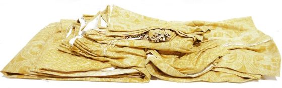 Pair of mustard colour lined and interlined curtains (1 bag)Condition ReportDimensions of one