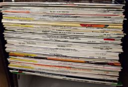 Four boxes of vinyl LPs, mostly easy listening, country and classical with a small collection of 45s