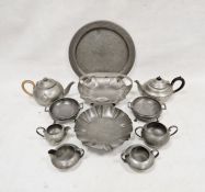 Assorted pewter to include Tudric ware (1 box)