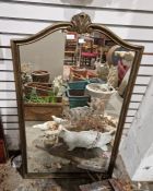20th century wall mirror, measuring 61cm x 104cm