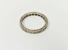 9ct white gold and paste-set full eternity ring