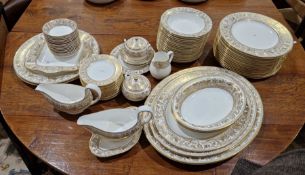 Wedgwood 'Gold Florentine' pattern bone china part dinner service printed with gilt borders of