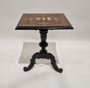 LOT WITHDRAWN 19th century mahogany veneered and black painted occasional table, of square form,