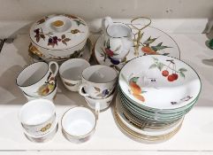 Assembled Royal Worcester 'Evesham' and 'Evesham Vale' pattern part dinner and tea service,
