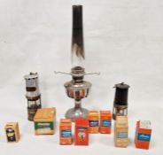 J H Naylor Ltd, Wigan early 20th century miner's lamp, another similar miner's lamp (both