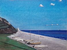 Lionel Edwards Signed colour print Man shooting game on a country track, signed in pencil to the