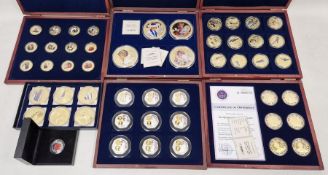 Collection of commemorative coins, mostly proof, to include Windsor Mint Concorde coins, Westminster