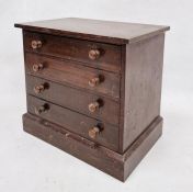 Collection of taxidermy Butterflies, housed within a four-tiered stained pine chest of drawers, to