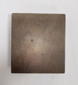 1950's cigarette box, engine-turned, engraved to the inside 'To Frank With Love and