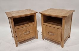 Pair of modern bedside chests, 59.5cm high x 51cm wide x 42cm deep (2)