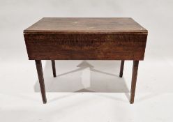 Oak drop-flap table, 70cm high x 92cm long x 56cm wide