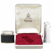 Ronson Varaflame lighter, boxed and another lighter (2)