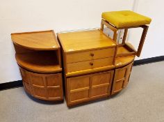Mid 20th century Nathan side unit comprising of two drawers and cupboards below, two Nathan corner