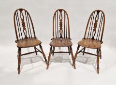 Set of three hoop back chairs stamped 'W.W' to reverse (3)