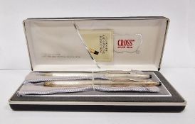 Cross silver pencil and biro, marked sterling silver in fitted box
