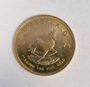 South Africa, gold Krugerrand, 1974, 1ozt, 34g
