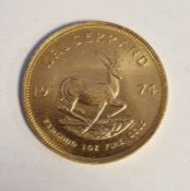South Africa, gold Krugerrand, 1974, 1ozt, 34g