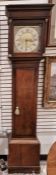 Victorian oak-cased 30-hour longcase clock of plain form, the 11