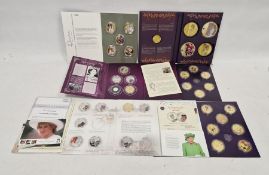 Six sets or part sets of commemorative crowns and other medallions/coins, two for HM The Queen's