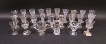 Collection of drinking glasses, late 18th to early 20th century, including an early 19th century