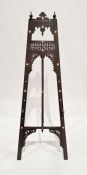 Late 19th/early 20th century Moorish style ebonised artist's easel, possibly by Liberty & Co, with