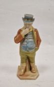 Royal Worcester figure of John Bull, designed by James Hadley, late 19th century, printed puce
