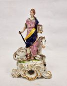 A Samson figure in the Derby-style, circa 1900, the mythological crowned figure standing holding a