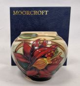 Moorcroft oviform vase in Hartgring pattern, designed by Emma Bossons, circa 2002, printed,