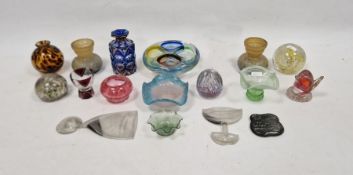 Group of 19th and 20th century coloured glassware including a Vasart glass bowl, a Murano four