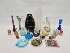 Rudolf Jurnikl amethyst glass bowl for Rosice Glassworks, an Aseda, Sweden, smoky glass jack in