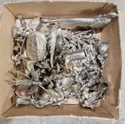 Extensive collection of silver-plated and white metal animals and figures to include pheasants, menu