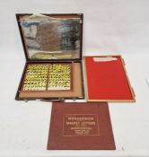 Wondersign Magnet Letters by Wondersigns, London, SW1, in crocodile-effect fibre case, 42cm wide