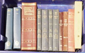 Herd Book of Hereford Cattle 1960's and 70's, red cloth and blue cloth but all rather damp, 'Who's