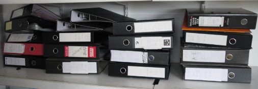 Large quantity of lever arch files