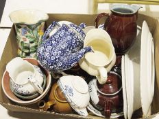 Wedgwood & Co part dinner service, a Denby stoneware coffee pot, a Denby stoneware teapot, a