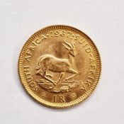 South Africa 1 Rand, 1967, Springbok Obverse, reverse EENDRAG MAAK MAG/ UNITY IS STRENGTH. 3.99