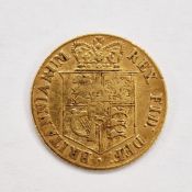 George III (1760-1820), Half Sovereign, 1818, Bare head right date below, reverse, crowned crowned