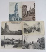 Two albums, each of 200 WWI postcards, France and Belgium, to include troop movements, battles,