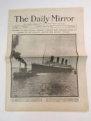 Facsimile copy of The Daily Mirror, Titanic issue, 'Tuesday April 16th 1912'.