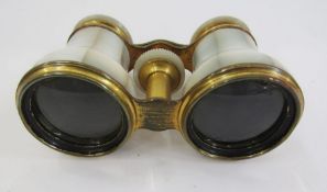 Pair of early 20th century mother-of-pearl and gilt metal opera glasses by 