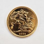 Elizabeth II (1952-2022) Brilliant Uncirculated Sovereign, 2004, fourth crowned bust St George and