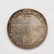 William III (1694-1702) Crown, 1696 Octavo Edge, Third draped bust facing right, First hard, plain