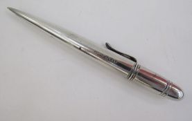 Mordan Everpoint silver propelling pencil, patent number 307227, hallmarked London 1932.