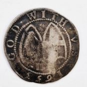 Commonwealth (1649-60), Shilling, 1653, English shield within laurel and palm branches, initial mark